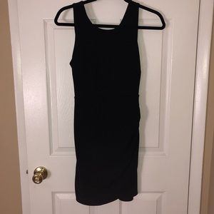 Black bodycon dress with cutout back